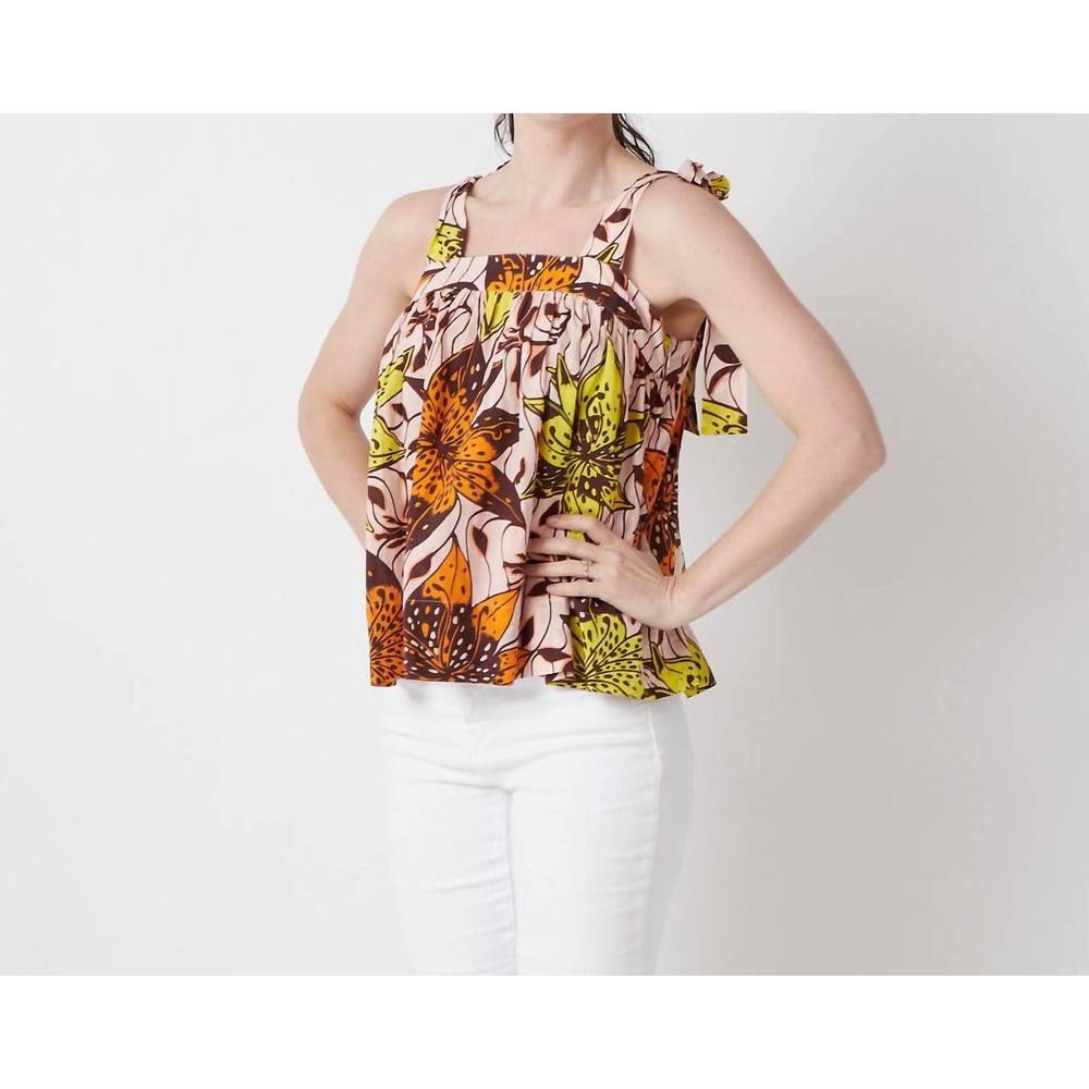 NEW V DE VINSTER african top in print